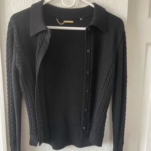 Elie Tahari Black Cardigan Sweater